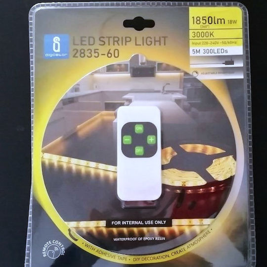 Aigostar Ταινία LED RGB Φως 5m με Τροφοδοτικό & Τηλεχειριστήριο