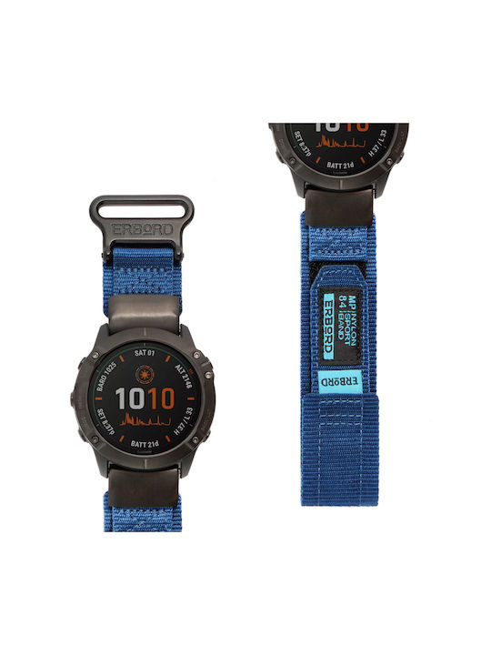 Erbord Λουράκι Δερμάτινο Μπλε (Garmin Fenix 5X/6X/6X PRO/7X)