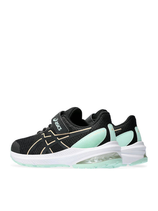 Gt-1000 12 PS Kids Sports Shoes Running with Hoop & Loop Closure Black