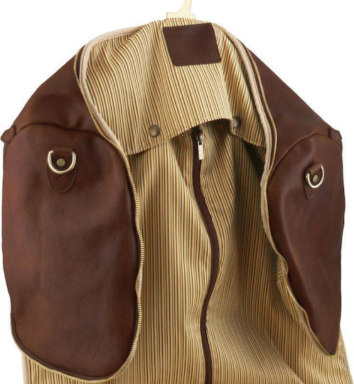 Tuscany Leather Antigua Σακ Βουαγιάζ Καφέ Σκούρο από Δέρμα