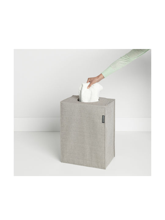 Brabantia Καλάθι Απλύτων Υφασμάτινο 55lt με Καπάκι 40.5x29.5x54cm Γκρι