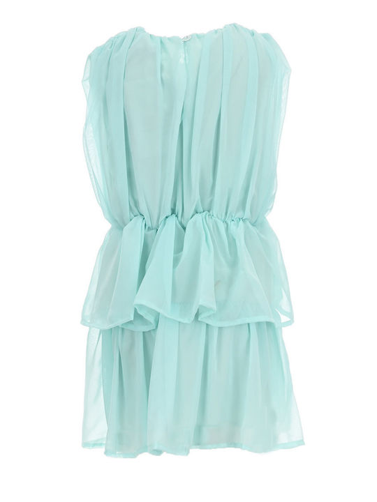 Mädchenkleid Ärmellos Mint