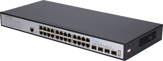 Extralink Hypnos Managed L2 / L3 Switch with 24 Gigabit (1Gbps) Ethernet Ports and 4 SFP Ports