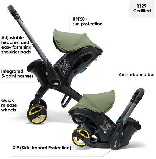 Doona Car Seat & Stroller Baby Car Seat i-Size with Isofix Desert Green 0-13 kg