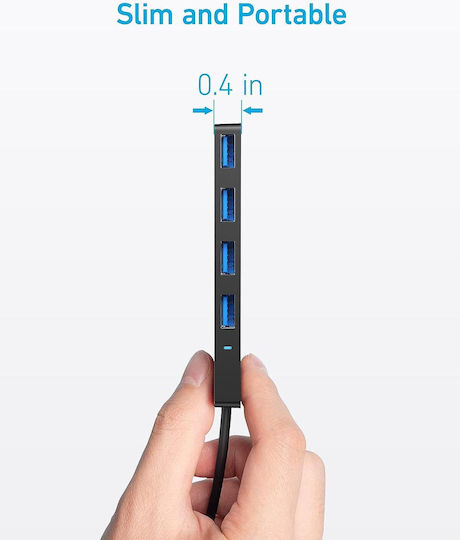 Anker USB-Hub 4 Anschlüsse USB 2.0 mit Anschluss an einen Computer USB-C