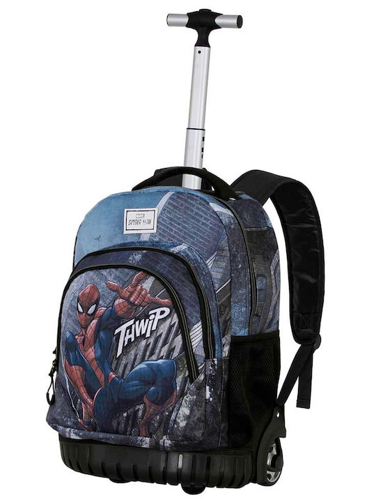 Spiderman School Bag Backpack Elementary, Elementary Multicolour with Water Bottle Holder
