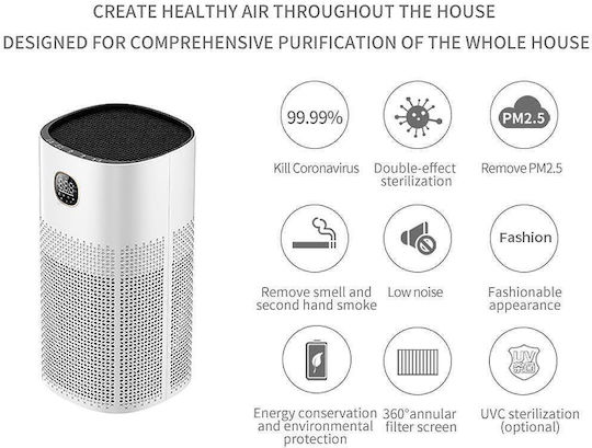 520 WiFi Пречиствател за въздух 50W за помещения 62m²