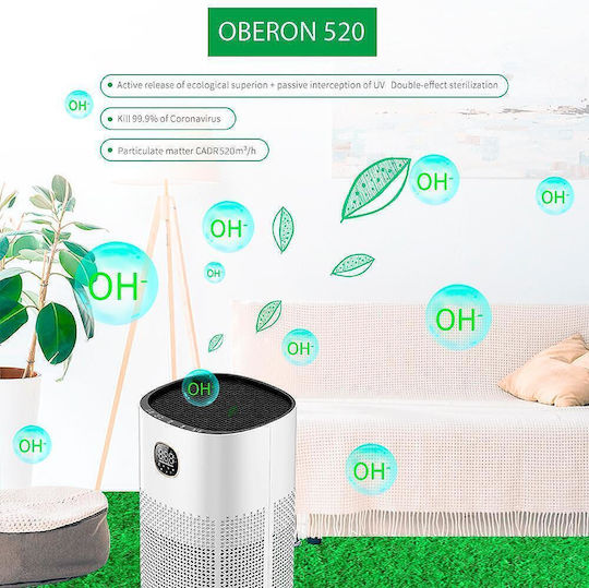520 WiFi Пречиствател за въздух 50W за помещения 62m²