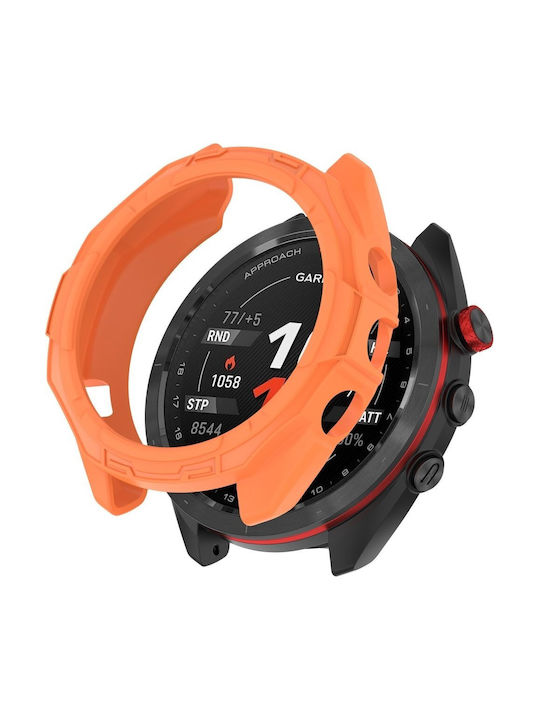 Θήκη Σιλικόνης σε Πορτοκαλί χρώμα για το Garmin Approach S70 42mm Θήκη Σιλικόνης σε Πορτοκαλί χρώμα για το Garmin Approach S70 42mm