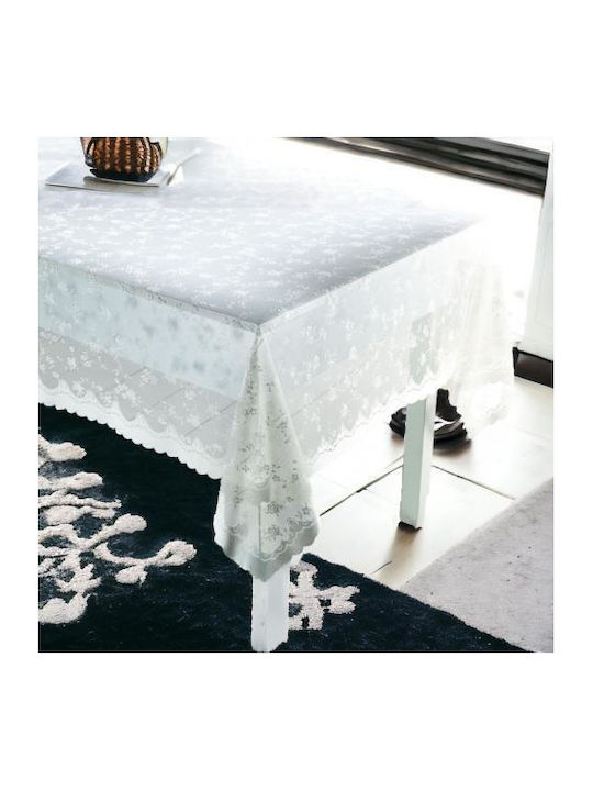 Linea Home Romance Polyester Lace Tablecloth Δαντέλα Λευκό 140x180cm