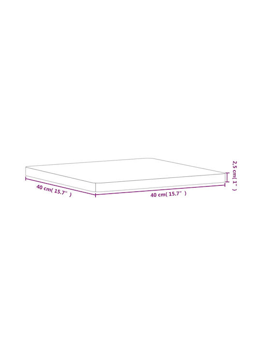 vidaXL Platou de Servire Lemn 40x40x2.5buc 1buc