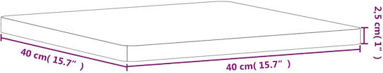 vidaXL Platou de Servire Lemn 40x40x2.5buc 1buc