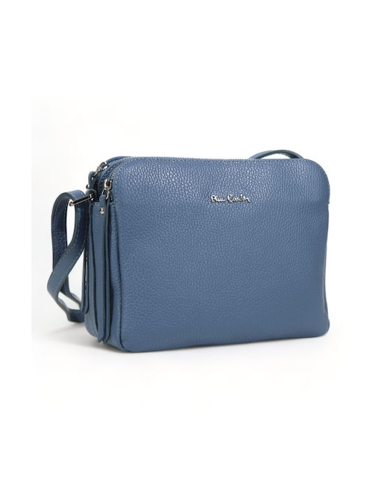 Pierre Cardin Leder Damen Tasche Crossbody Blau