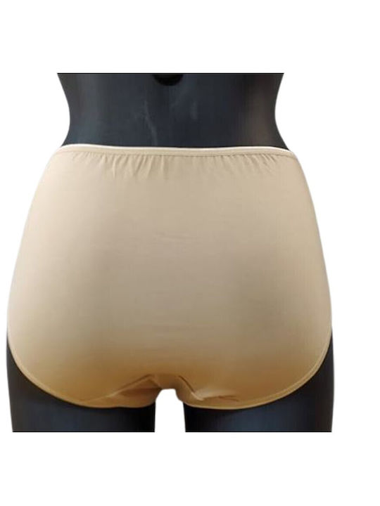 Βαμβακερά Ψηλόμεσα Γυναικεία Slip MultiPack Beige