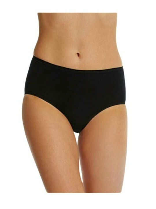 Βαμβακερά High Waist Women's Slip MultiPack Black-beige