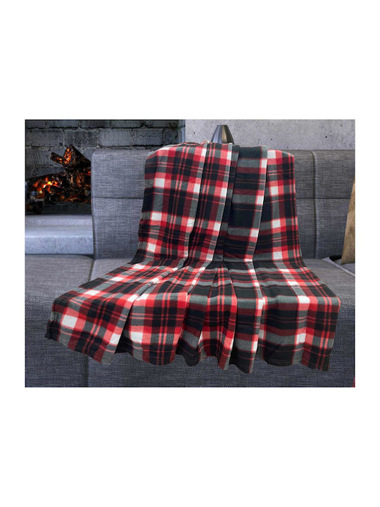 Linea Home Aurora Κουβέρτα Fleece Μονή 150x200εκ. Κόκκινη