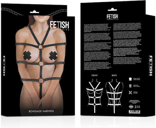 Fetish Submissive Комплект за Връзване на Тяло с Крайници в Черен Цвят