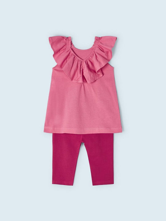 Mayoral Kids Set with Leggings Summer 2pcs Hibiscus