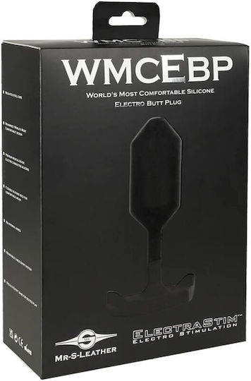 Electrastim Electro Plug Anal Mr-s-leather for Electro-stimulation in Black Color