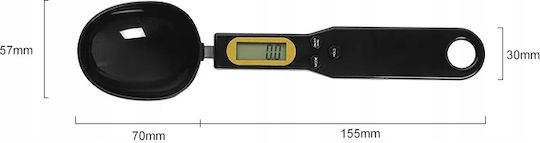 Ψηφιακή Ζυγαριά Κουζίνας Κουτάλι έως 0.5kg Μαύρη