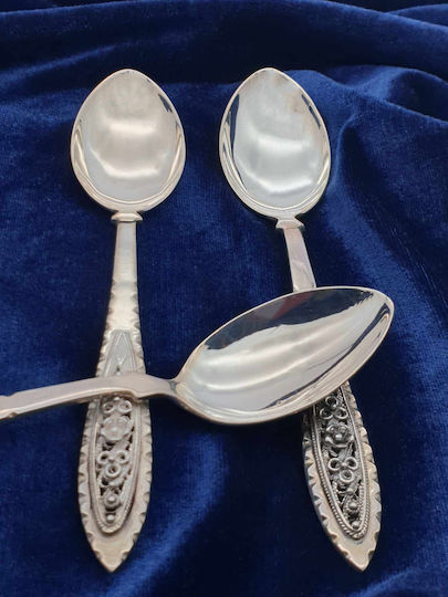 Savvas Design Löffelset Abendessen Metall Silber 14cm 6Stück