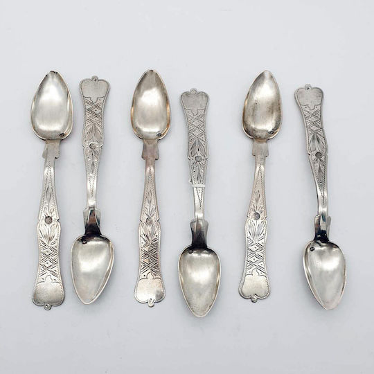Savvas Design Φαγητού Μεταλλικά Ασημί 16cm ΚΟΥ00023 6τμχ