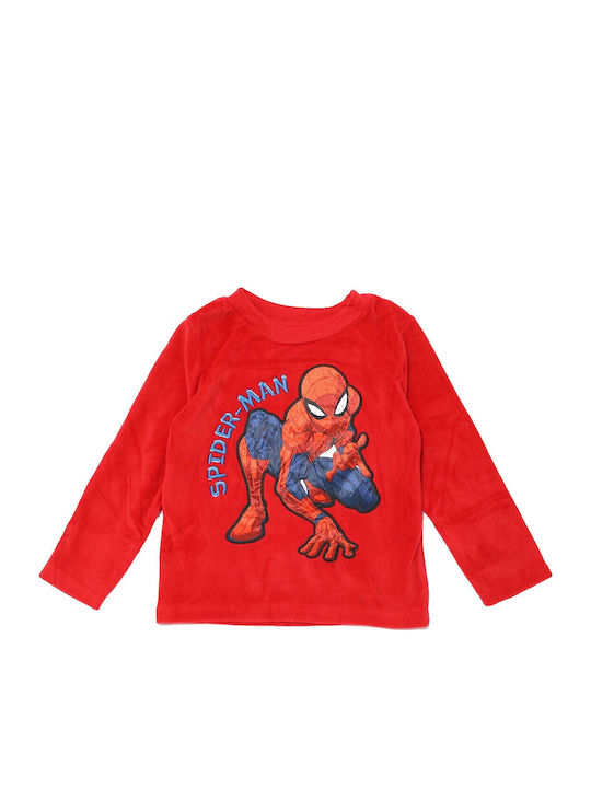 Marvel Παιδική Πιτζάμα Χειμωνιάτικη κόκκινο