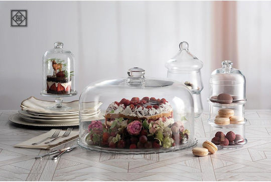 Espiel Patisserie Стъклен Ордьовър Двуместна Прозрачна Ø13xY26.1см Ш11.5xД11.5xВ26.1см 1бр