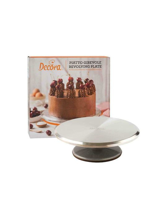 Decora Kuchenständer Metallisch mit Fuß Silber 31x31cm