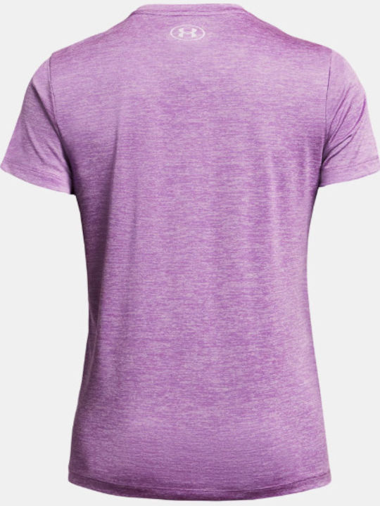 Women's Athletic Blouse Short Sleeve Purple