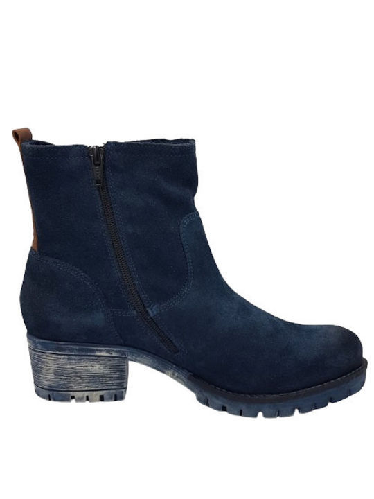 S.Oliver Leder Damen Knöchelstiefel Blau