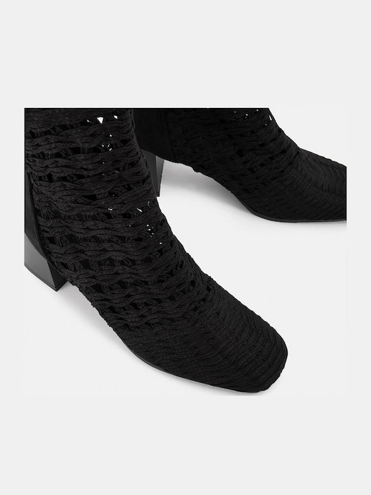 Wildleder Stiefeletten Damen Schwarz