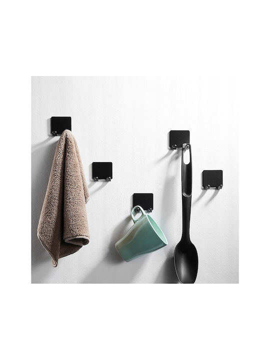 Cârlig de Baie Simplu cu șuruburi ​5x5cm Inox Argintiu