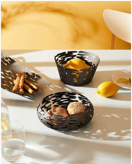 Alessi Barknest Плодова кошница Inox Черен 21x21x7бр