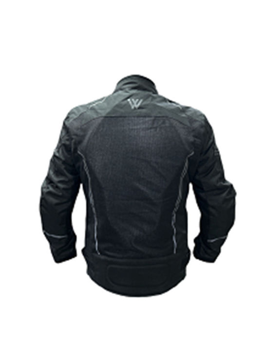 Winger Sommer Herren Motorradjacke Schwarz