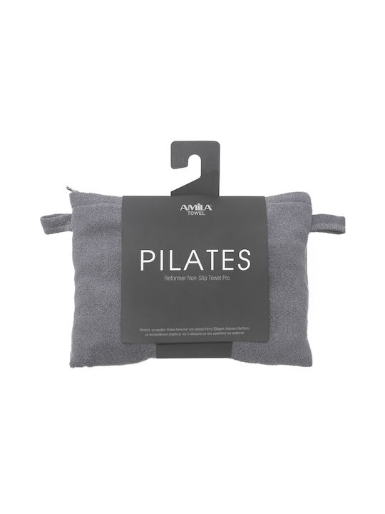 AMILA Reformer Towel Pro Yoga Gym Towel with Carrying Case Gray 58x70cm