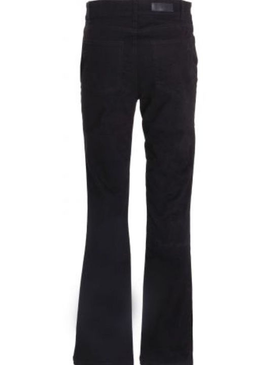 Sarah Lawrence Women's High-waisted Cotton Trousers Black