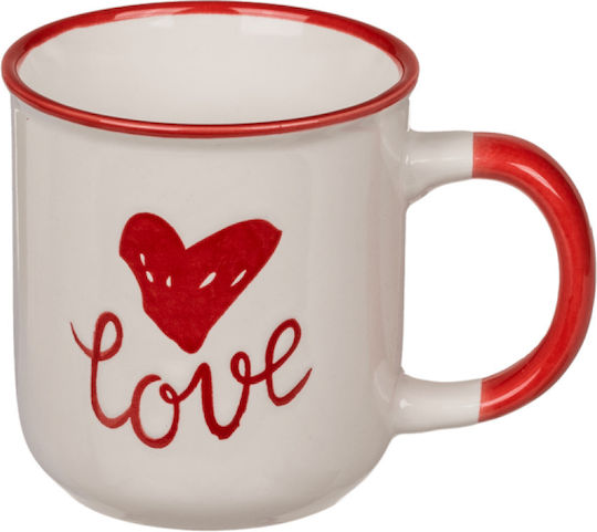 Heart & I Love You Mug Ceramic Red