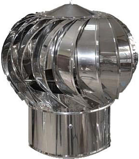Inox Shell Chimney Crown Inox 250mm Silver