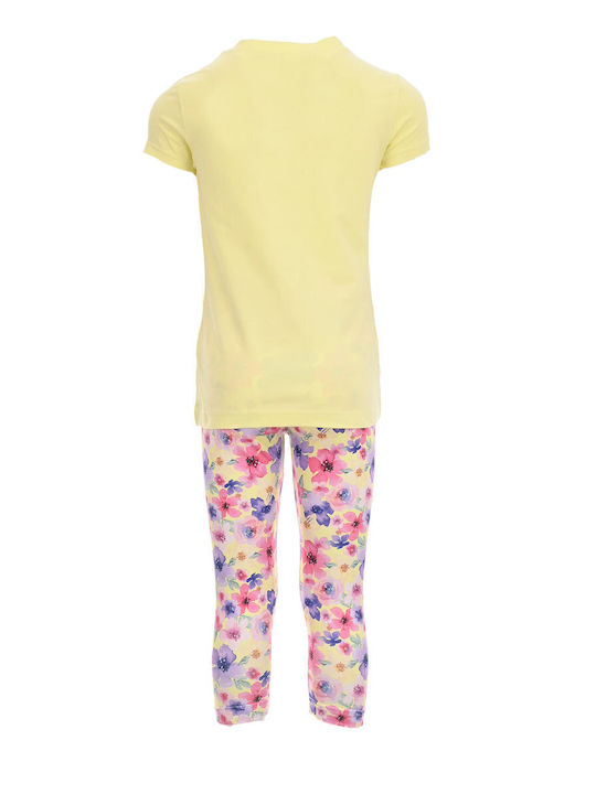 Joyce Kids Set with Leggings Summer 2pcs yellow