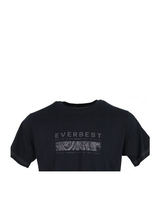 Everbest Men's Short Sleeve T-shirt Navy Blue