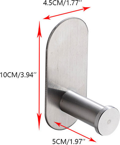 Кука Баня Единично ​4.5x10см Сребрист
