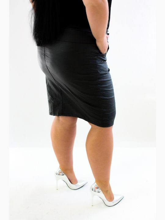 Brak Leather Skirt Polka Dot in Black color