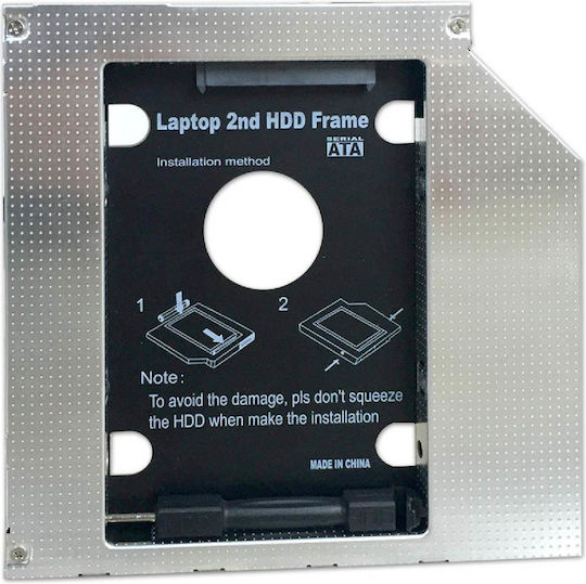 Makki 12.7mm Sata3 With Led/switch Caddy Μαύρο MAKKI-CADDY-127-LS