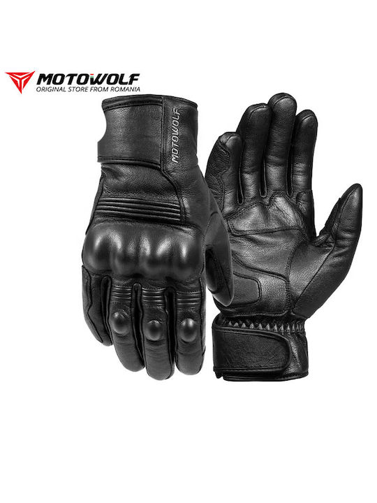 Motowolf Leather Black