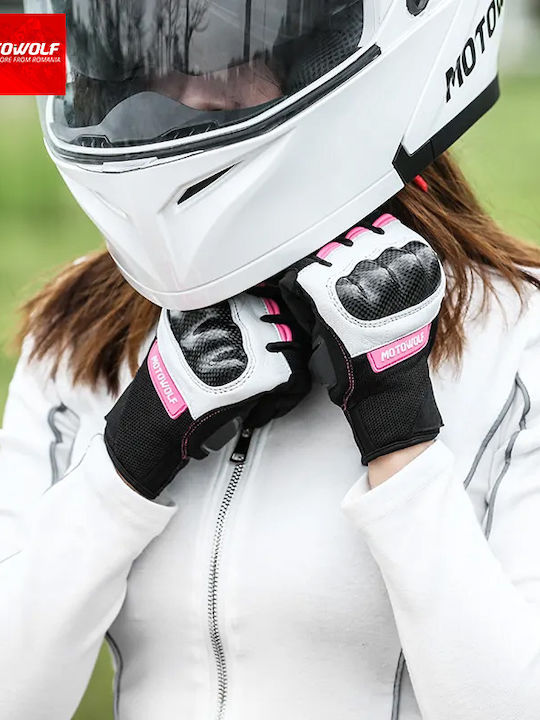 Motowolf Bărbătești Mănuși de motocicletă Roz