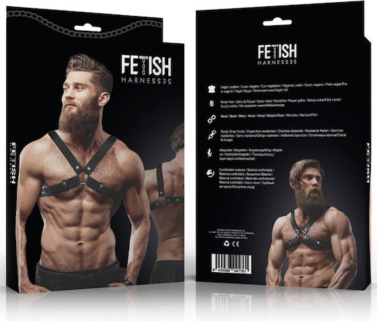 Fetish Submissive Ανδρικό Harness Μαύρο