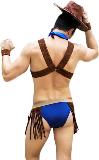 Hot Cowboy Ανδρικό Sexy Σετ Καφέ