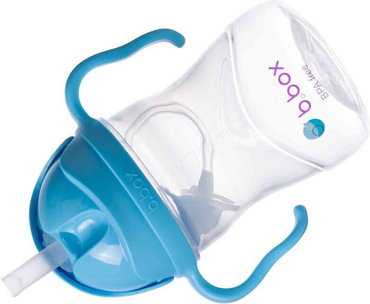 B.Box Baby Cup with Handles and Straw Sippy made of Plastic Blue 240ml for 6m+m+