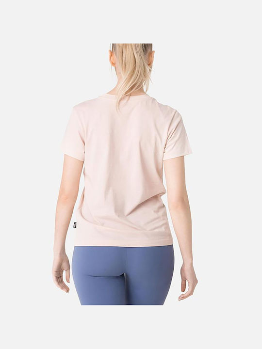 Vans Damen Sportliches Bluse Kurzärmelig mit V-Ausschnitt Rosa